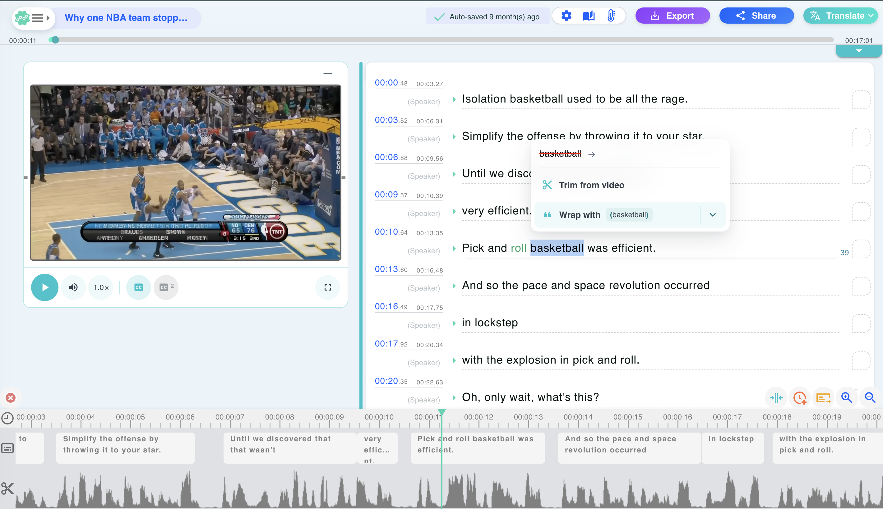 Taption Screenshot